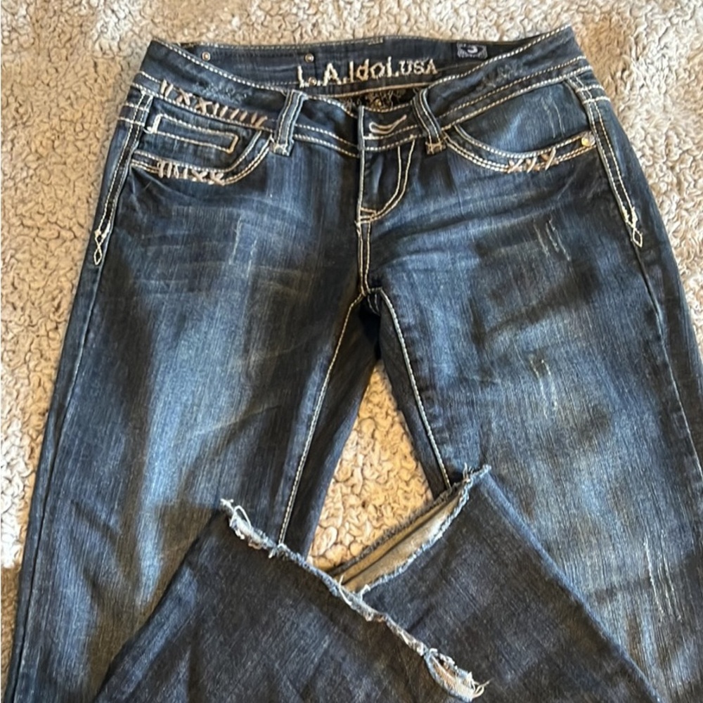 La idol USA jeans, got them from a family member and don’t fit! Super cute!